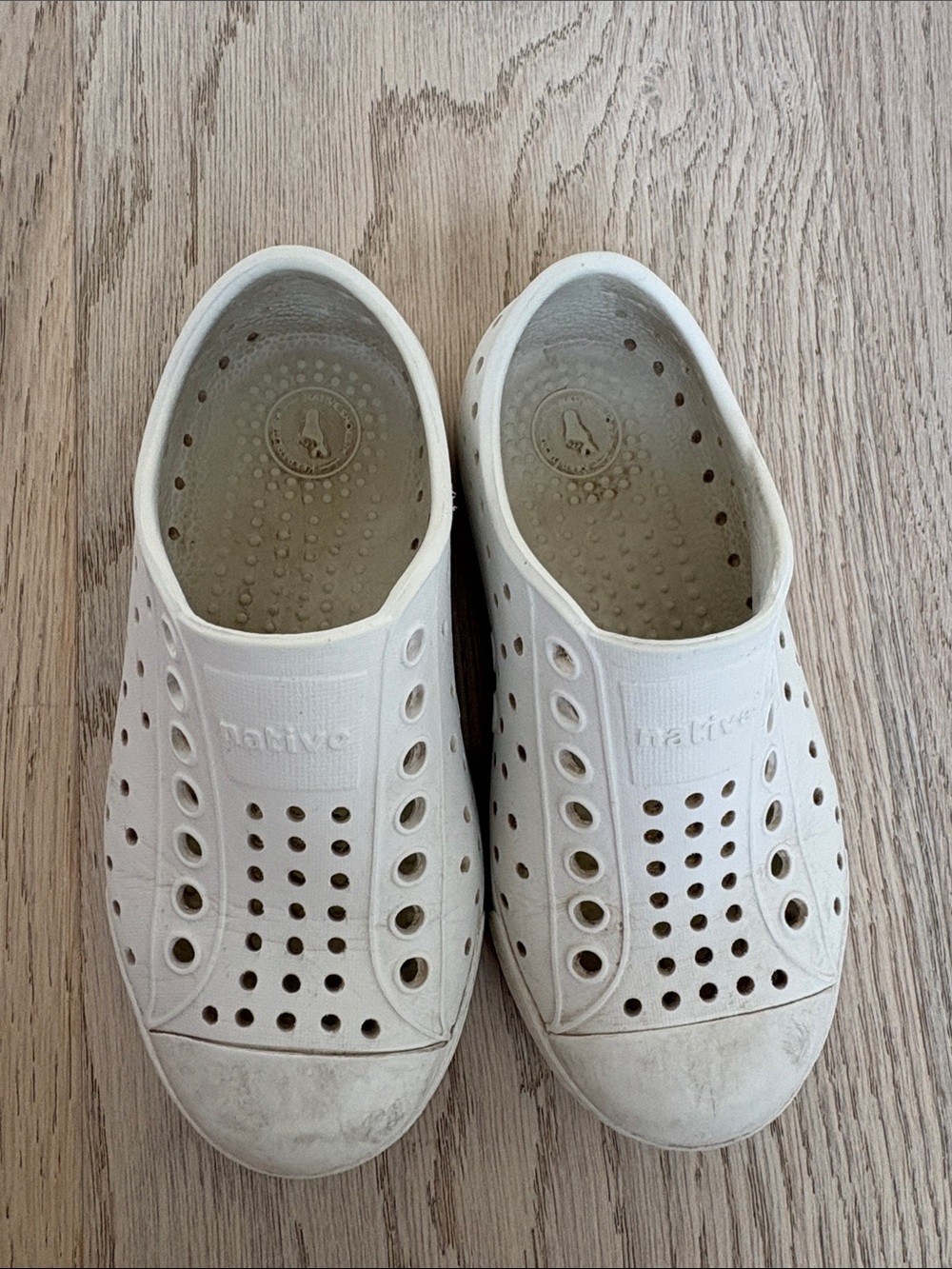 Native Kids Slip-On Water Shoes in White